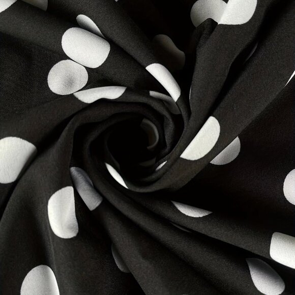 Elegant Plus Size Midi Dress with Bow Tie and Slight Stretch - Picture 5 of 6